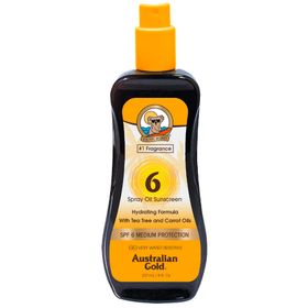 sunscreen SPF6 spray carrot oil formula