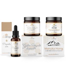 bedrop Bleib Stark-Set | Propolis Tinktur, Gelee Royal Kapseln & Manuka Honig