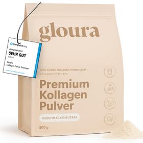 Gloura® Kollagen Pulver Hydrolysat Typ 1 & 3 - Geschmacksneutral