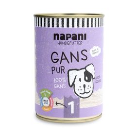 napani Bio-Dosenfutter für Hunde, Gans pur