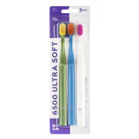 WOOM 6500 Ultrasoft Zahnbürste 3er Pack