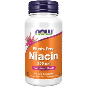 Now Foods Flush-Free Niacin 250 mg 90 Veg-Kapseln