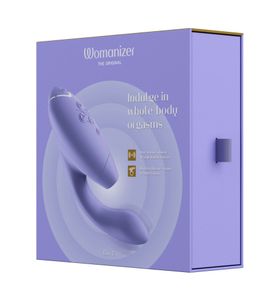 Womanizer Duo 2 Druckwellenstimulator mit G-Punkt Vibrationsarm lila