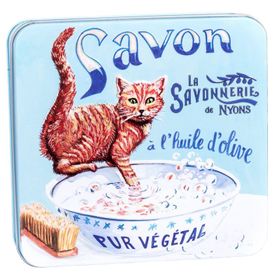 La Savonnerie de Nyons - Metallbox mit Seife - Chat Roux