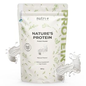 nutri+ Natures Protein Pulver - Eiweißpulver ohne Süßstoff