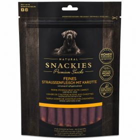 SNACKIES Feines Straussenfleisch mit Karotte - Single-Protein Snack für Hunde