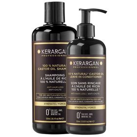 Kerargan - Duo Anti-Haarausfall Shampoo & Leave-In mit Rizinusöl