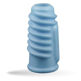 Lovelyness - Penishülle mit Vibration Blau mit Rillen