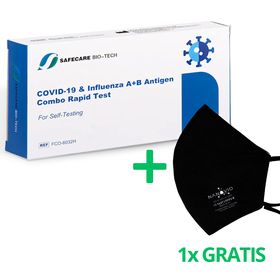 3in1 Safecare Influenza A+B Antigen + Covid-19 Combo Rapid Test + GRATIS NANOVIO FFP2