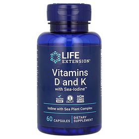 Life Extension Vitamine D und K mit Seejod