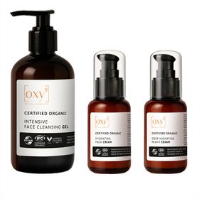 oxy8 Naturkosmetik - Anti-Aging Set für Männer REINIGUNGS GEL, TAGES- & NACHTCREME