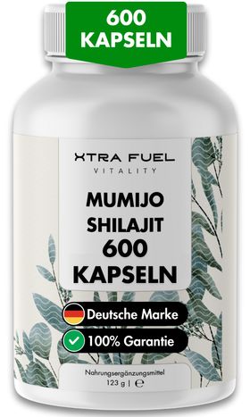 XTRA FUEL Shilajit Kapseln - Hochdosiertes Himalaya Shilajit mit 82% Fulvinsäure & Huminsäure