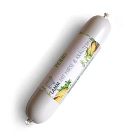 PERRO Delikatessrollen Menü Lamm, Hirse & Kräuter - Alleinfutter Hundewurst