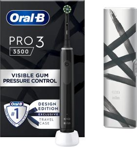 Oral-B Pro 3 Black Elektrische Zahnbürste mit Reiseetui EU Spec