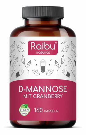 RAIBU D-Mannose Cranberry Kapseln Hochdosiert