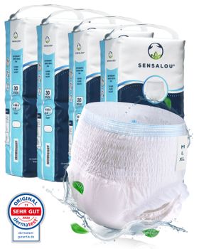 Sensalou Pants Super für Erwachsene - Größe M Windelhosen Inkontinenzschutz 120 Stück