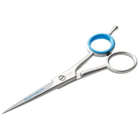 REMOS Haarschere aus rostfreiem Edelstahl mit gezahnter Schneide & Haken 13 cm