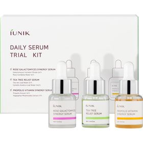 iUNIK Daily Serum Trial Kit Set – 3-serum-proben mit Niacinamid, Beta-Glucan & Teebaum