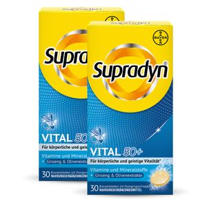 Supradyn® VITAL 50+ Brausetabletten Multivitaminpräparat für körperliche und geistige Vitalität ab 50 Jahren - Jetzt 10% sparen mit dem Code supradyn10* thumbnail
