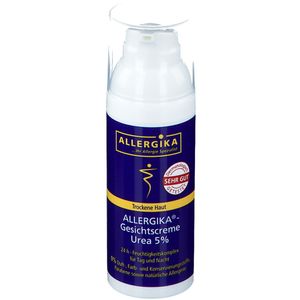 ALLERGIKA® Gesichtscreme Urea 5% - 24h-Feuchtigkeitspflege: Intensiv hydratisierende tägliche Pflege bei trockener, spannender und schuppiger Gesichtshaut für Tag und Nacht thumbnail