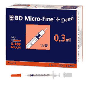 BD Micro-Fine™+ U 100 Insulinspritzen 0,3 x 8 mm thumbnail