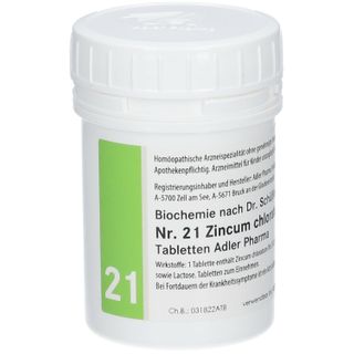 Adler Schüssler Salze Nr. 21 Zincum chloratum D12