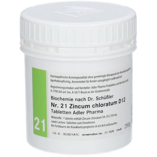 Adler Schüssler Salze Nr. 21 Zincum chloratum D12