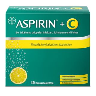 Aspirin® +C Brausetabletten bei Erkältung, grippalen Infekten, Schmerzen und Fieber
