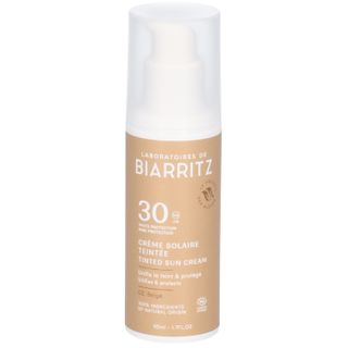 Laboratoires de BIARRITZ ALGAMARIS Bio-zertifizierte getönte Sonnencreme SPF30 für das Gesicht hell