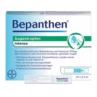 Bepanthen® Augentropfen Intense – für sehr trockene und chronisch trockene Augen