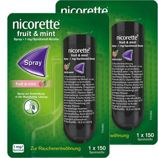 nicorette® Fruit & Mint Spray, 1mg/Sprühstoß Doppelpack