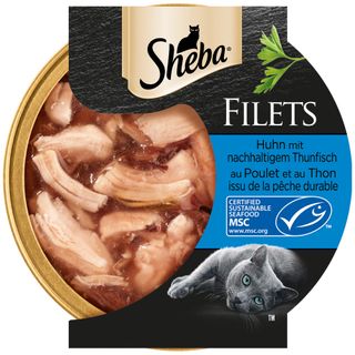 Sheba Filets Schale 60g Huhn mit nachhaltigem Thunfisch