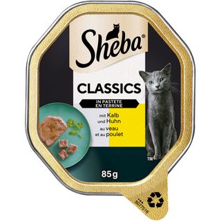 Sheba Schale 85g Classics in Pastete mit Kalb & Huhn