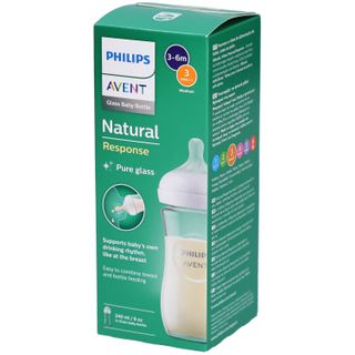 PHILIPS Avent Natural Response Babyflasche aus Glas 240 ml