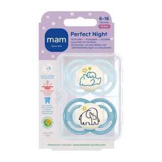 MAM Perfect Night Schnuller Silikon Blau 6-16