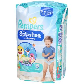 Pampers Splashers Größe 5-6, 10 Einweg-Schwimmwindeln, 14+ kg, Für Sicheren Schutz Im Wasser