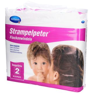 Hartmann Strampelpeter Flockenwindeln 35x11 cm 56 Stück Saugstärke 2