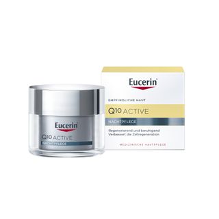 Eucerin Q10 Active Nachtpflege – Anti-Falten Nachtcreme für empfindliche Haut mit hauteigenem, hochwirksamem Coenzym Q10