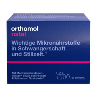 Orthomol Natal 30er Granulat/Kapseln - Mikronährstoffe für Schwangerschaft und Stillzeit