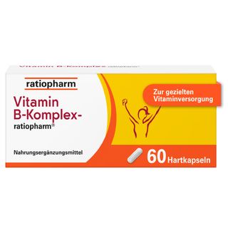 Vitamin B-Komplex-ratiopharm® Hartkapseln: Gut versorgt mit allen 8 B-Vitaminen in nur einer Kapsel. B-Vitamine für Energie* und Vitalität** - Jetzt 20% mit dem Code ratiopharm20 sparen*