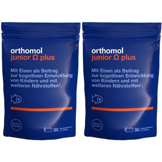 Orthomol junior Omega plus - zur kognitiven Entwicklung bei Kindern - mit Eisen, Omega-3-Fettsäuren und Vitamin B12