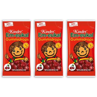 Kinder Em-eukal® Gummidrops Wildkirsche zuckerhaltig