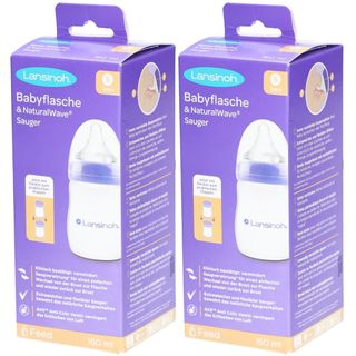 LANSINOH NaturalWave Babyflasche 160 ml & Sauger S