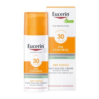Eucerin® Oil Control Face Sun Gel-Creme LSF 30 – hoher Sonnenschutz mit 8 Stunden Anti-Glanz Effekt, auch für zu Akne neigende Haut