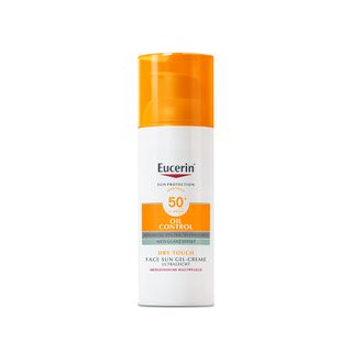 Eucerin® Oil Control Face Sun Gel-Creme LSF 50+ – sehr hoher Sonnenschutz mit 14 Stunden Anti-Glanz Effekt, auch für zu Akne neigende Haut