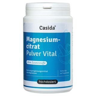Casida Magnesiumcitrat Pulver Vital – Premium Magnesium Pulver, hohe Bioverfügbarkeit