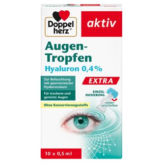 Doppelherz Augentropfen Hyaluron 0,4 % Extra 10x0,5 ml - Shop Apotheke