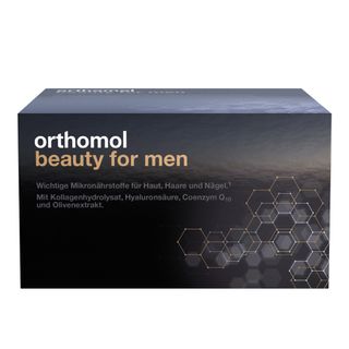 Orthomol Beauty for Men - für Haut, Haare und Nägel - mit Hyaluronsäure, Kollagen und Coenzym Q10 - Trinkampullen