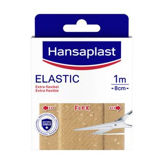 Hansaplast Elastic Pflaster | Besonders flexibel | Wasserabweisend | Ideal für Finger & Gelenke | Schützt vor 99 % der Bakterien | 10 zuschneidbare Pflaster 10 cm x 8 cm