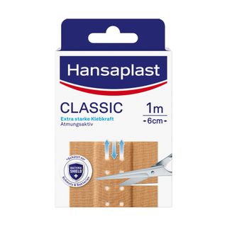 Hansaplast Classic Pflaster | Atmungsaktive Wundauflage | Zuschneidbares Heftpflaster | 20 Stk.